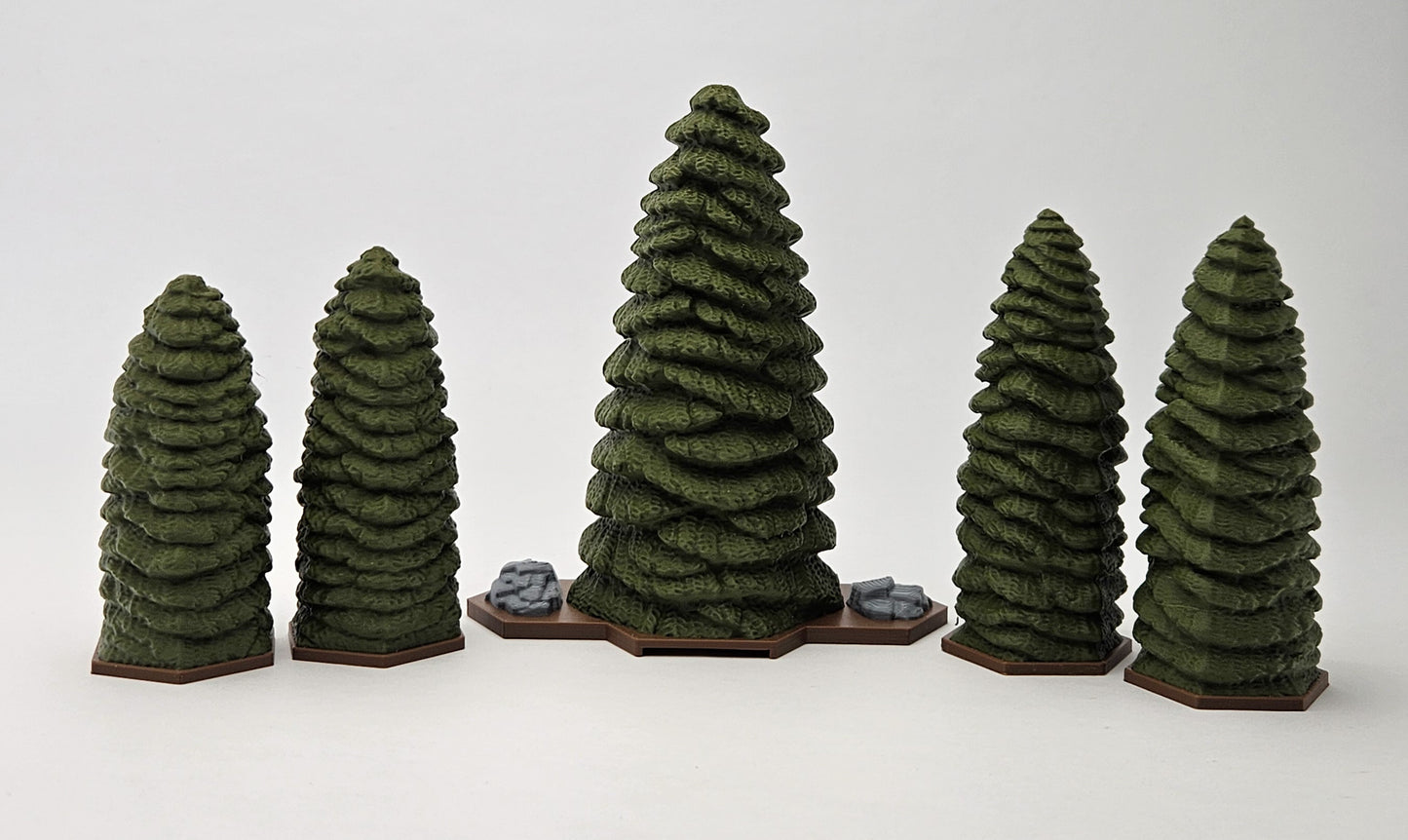 Forgotten Forest - Classic Pine Tree Grove (Set of 5)