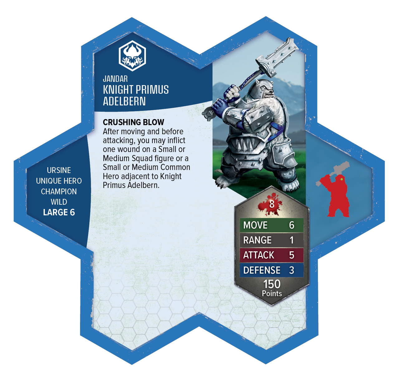 Heroscape Rising Tide Knight Primus Adelbern and Ordo Borealis Army Expansion Premium Painted Edition