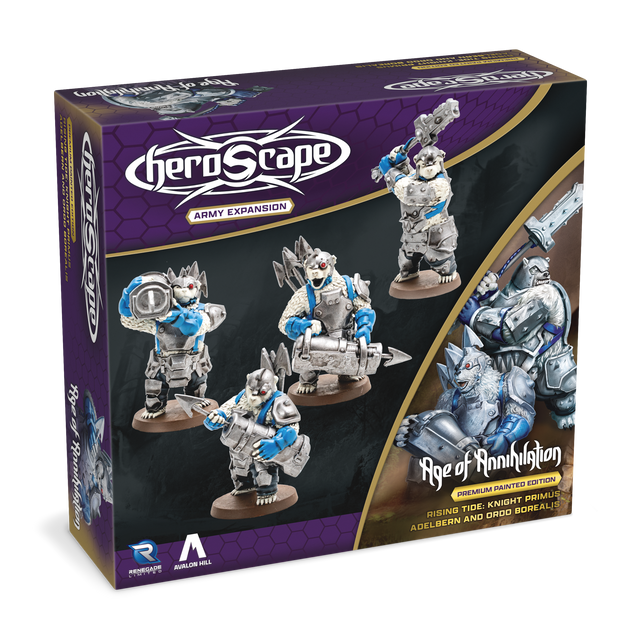 Heroscape Rising Tide Knight Primus Adelbern and Ordo Borealis Army Expansion Premium Painted Edition