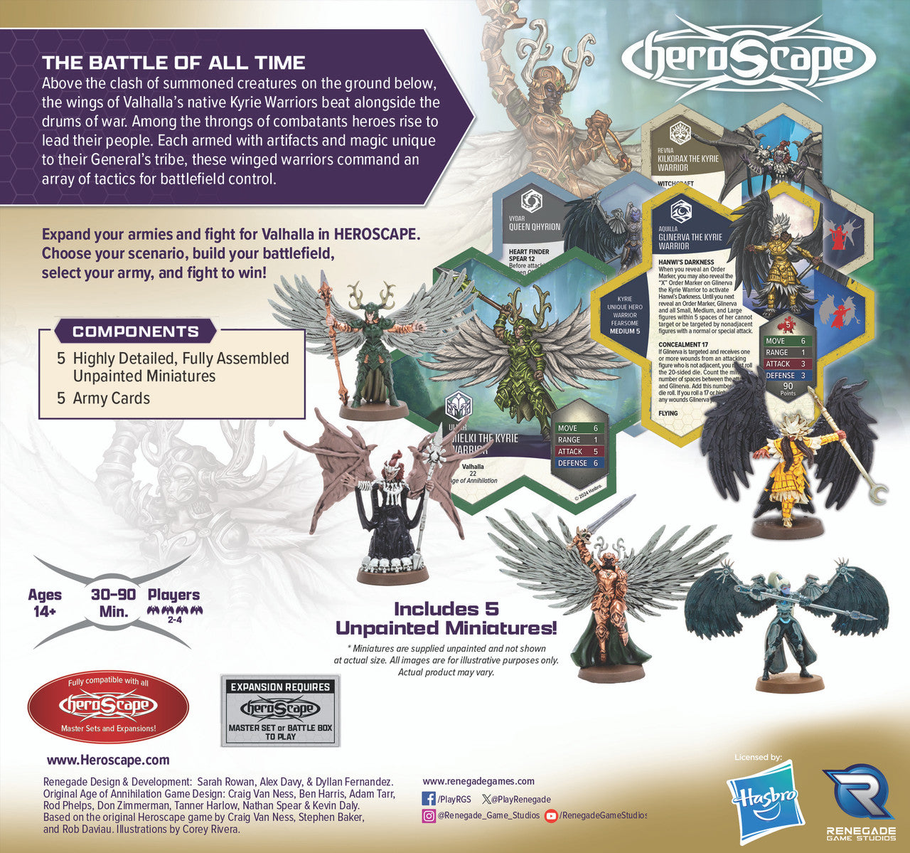 Heroscape Revna's Rebuke: Kyrie Warriors Army Expansion