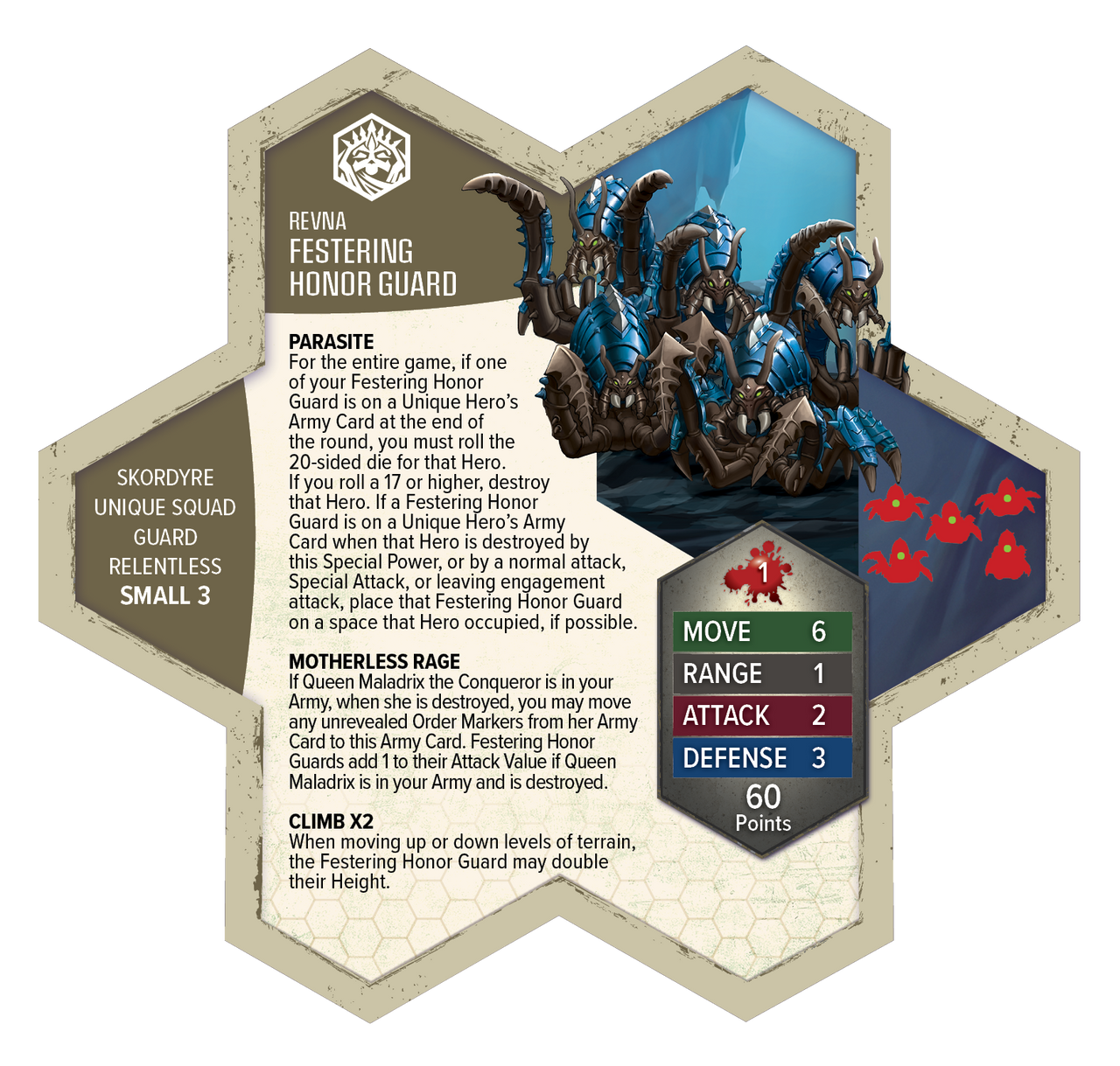 Heroscape Rising Tide Queen Maladrix and Festering Honor Guard Army Expansion Premium Painted Edition