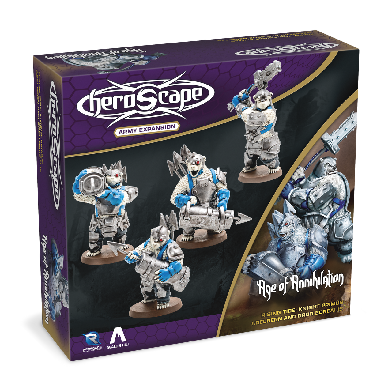 Heroscape Rising Tide Knight Primus Adelbern and Ordo Borealis Army Expansion
