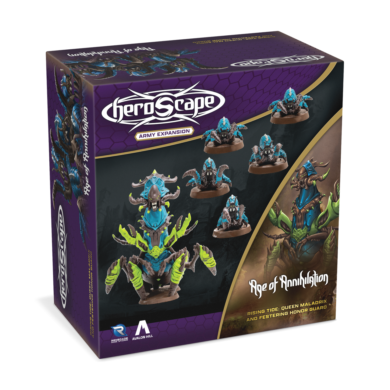 Heroscape Rising Tide Queen Maladrix and Festering Honor Guard Army Expansion
