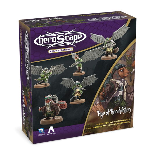 Heroscape Rising Tide Wing Commander Tuck Harrigan & Vorid Glidestrikers Army Expansion