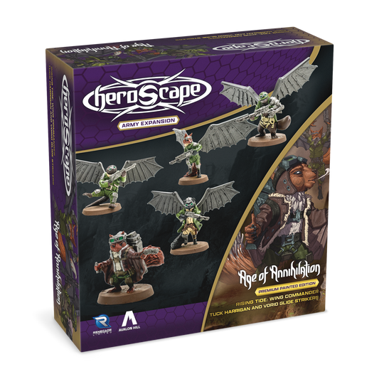 Heroscape Rising Tide Wing Commander Tuck Harrigan & Vorid Glidestrikers Army Expansion Premium Painted Edition