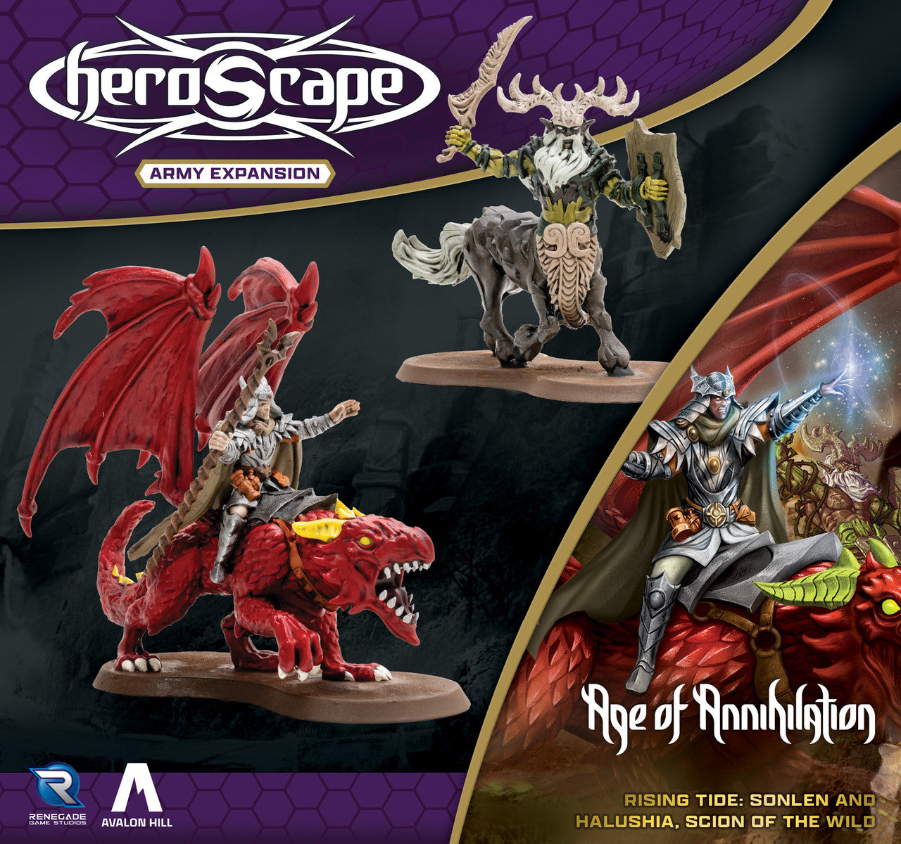 Heroscape Rising Tide Sonlen and Halushia, Scion of the Wild Army Expansion
